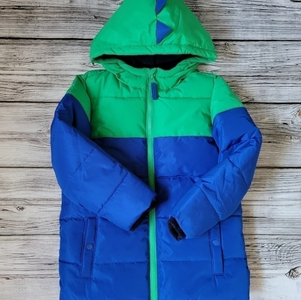 Dinosaur Fleece Lined Coat Size 6 NWOT Gymboree